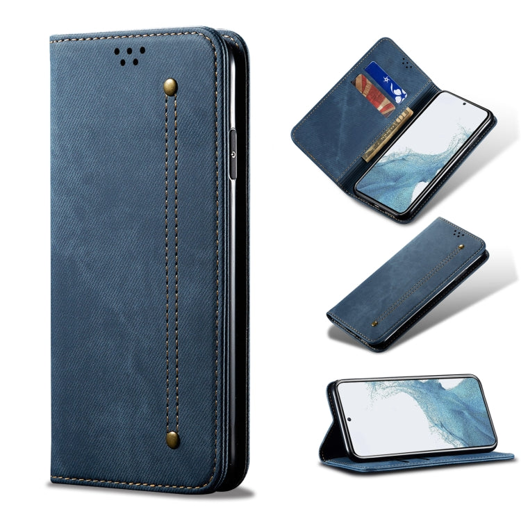 For Samsung Galaxy A54 5G Denim Texture Flip Leather Phone Case