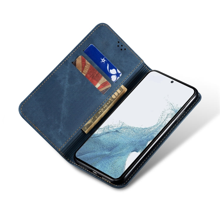 For Samsung Galaxy A54 5G Denim Texture Flip Leather Phone Case