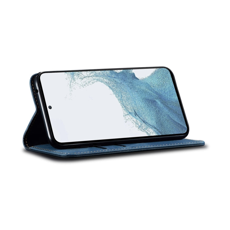 For Samsung Galaxy A54 5G Denim Texture Flip Leather Phone Case