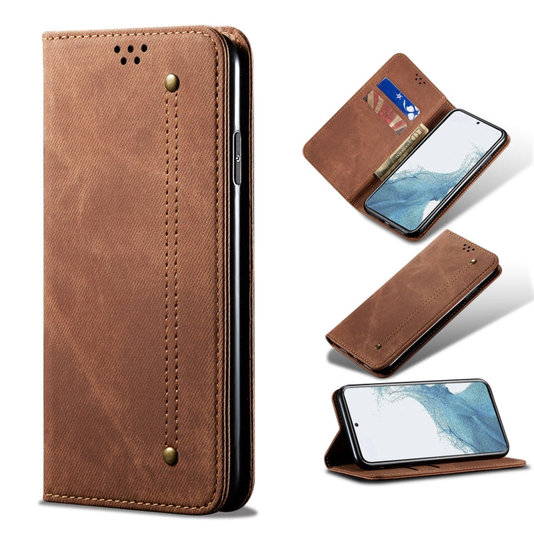 For Samsung Galaxy A54 5G Denim Texture Flip Leather Phone Case