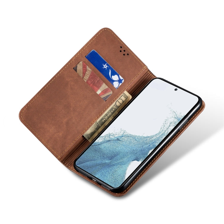 For Samsung Galaxy A54 5G Denim Texture Flip Leather Phone Case