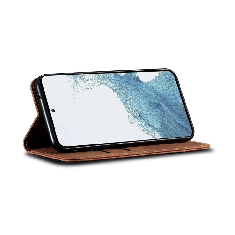 For Samsung Galaxy A54 5G Denim Texture Flip Leather Phone Case