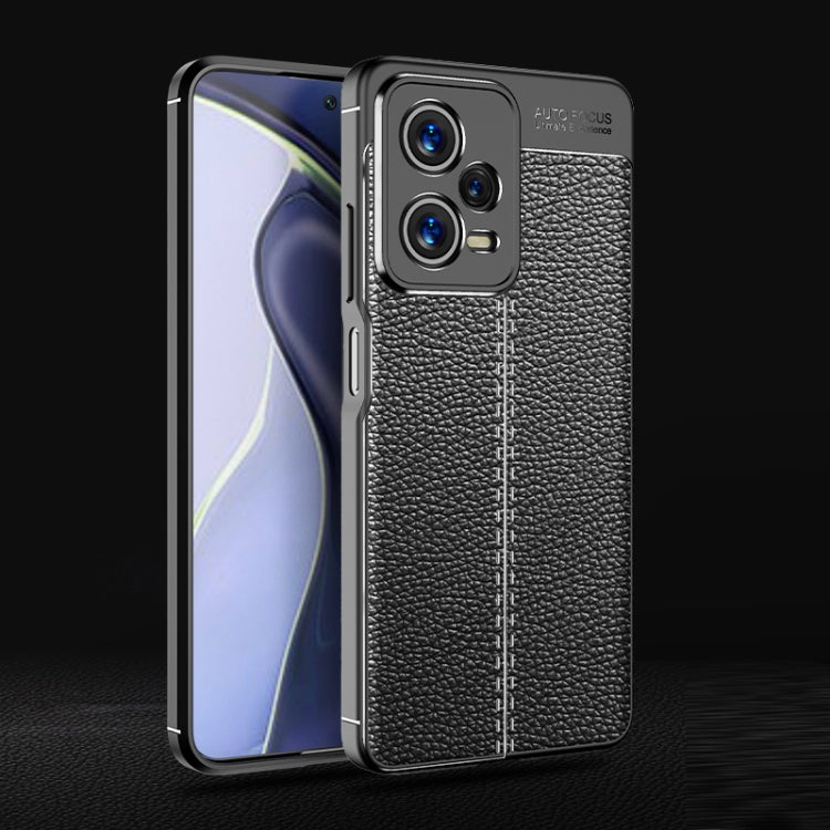 For Xiaomi Redmi Note 12 Pro 5G Global Litchi Texture Shockproof TPU Phone Case