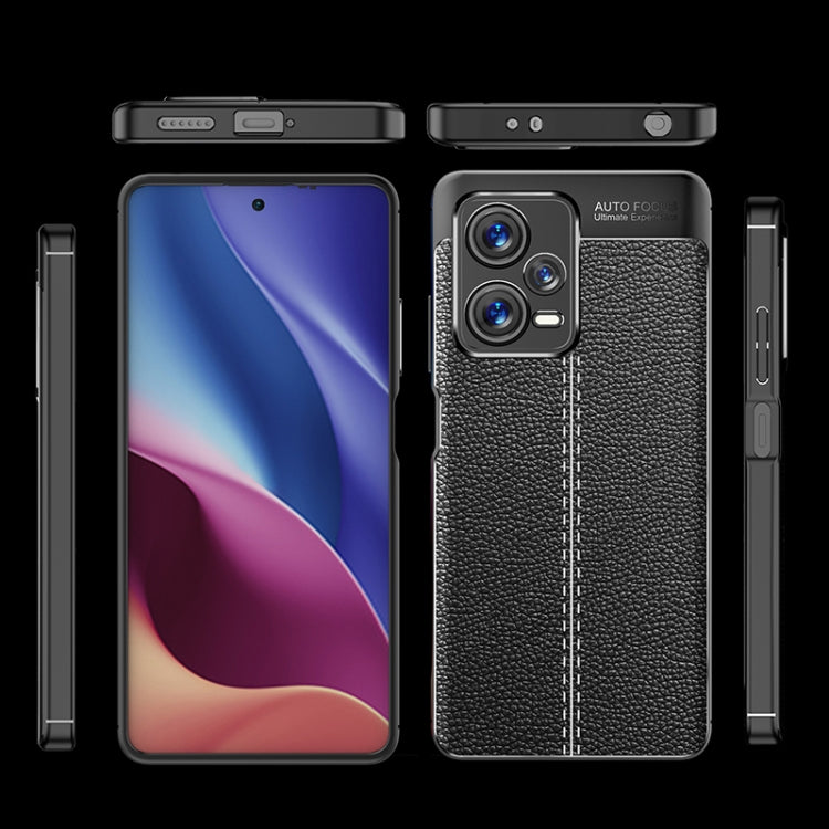For Xiaomi Redmi Note 12 Pro 5G Global Litchi Texture Shockproof TPU Phone Case