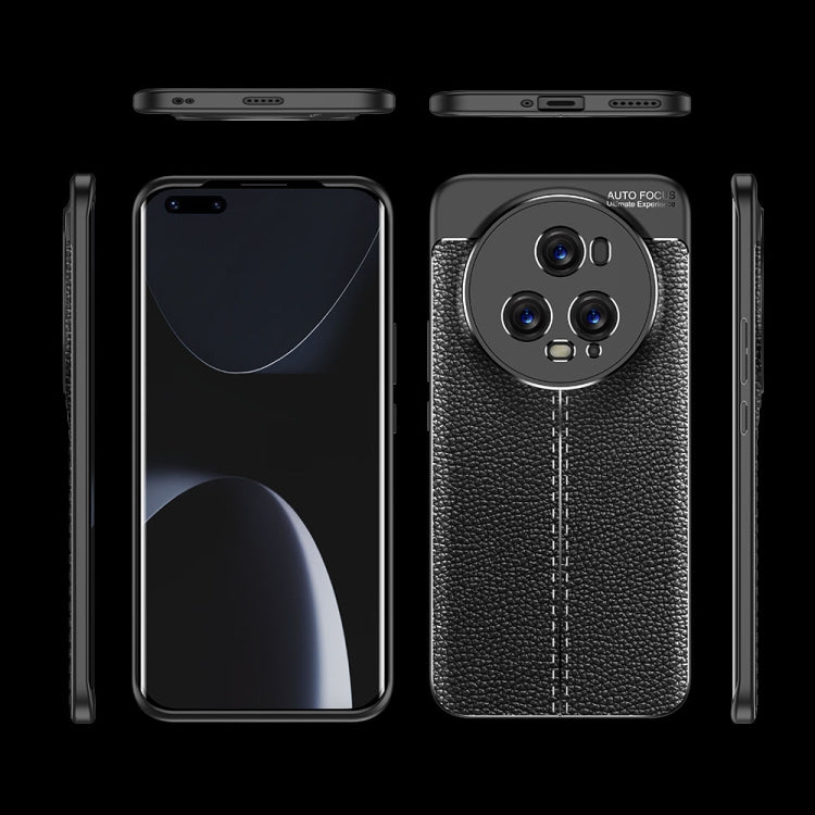 For Honor Magic5 Pro Litchi Texture Shockproof TPU Phone Case