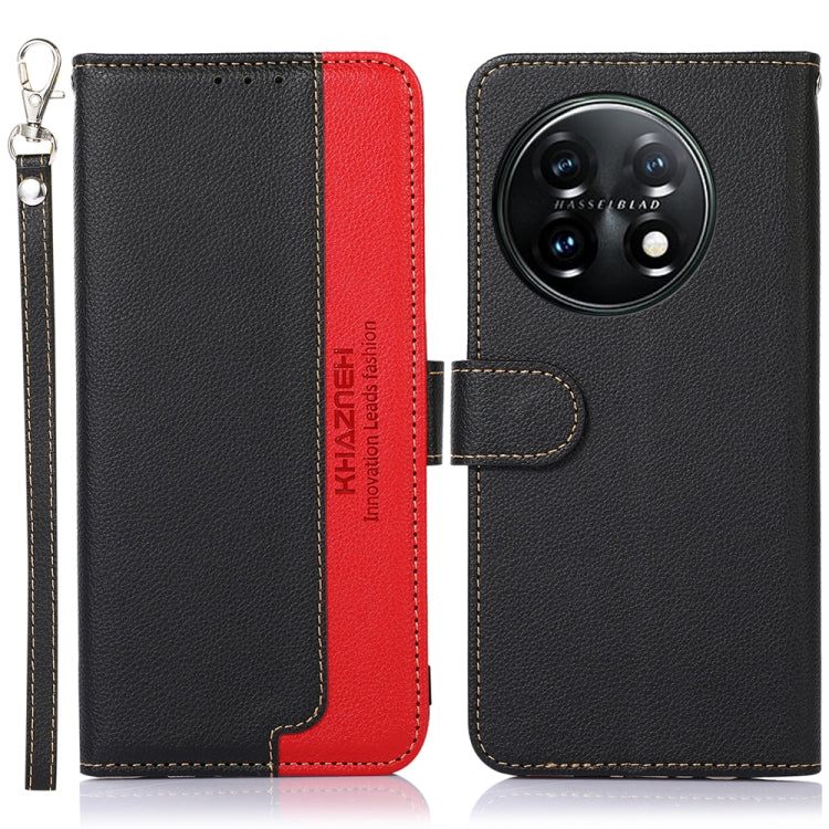 For OnePlus 11 KHAZNEH Litchi Texture Leather RFID Phone Case