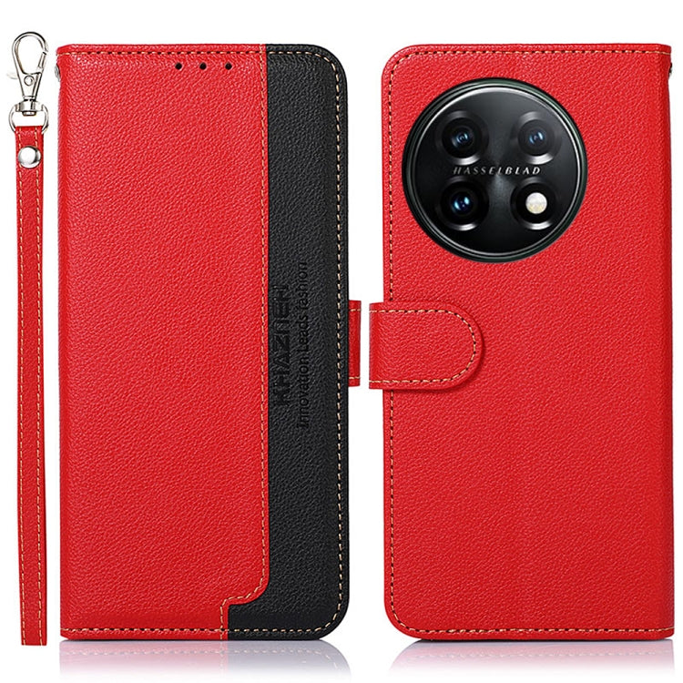 For OnePlus 11 KHAZNEH Litchi Texture Leather RFID Phone Case