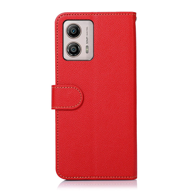 For Motorola Moto G53 5G KHAZNEH Litchi Texture Leather RFID Phone Case