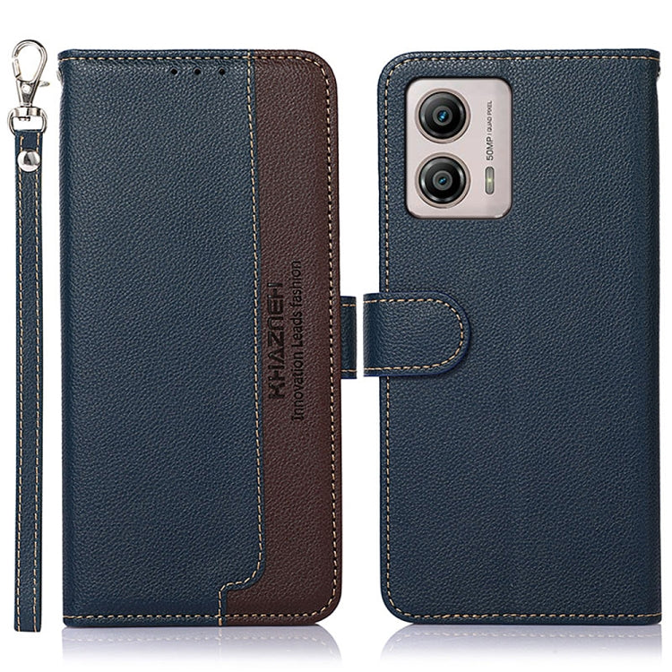 For Motorola Moto G53 5G KHAZNEH Litchi Texture Leather RFID Phone Case