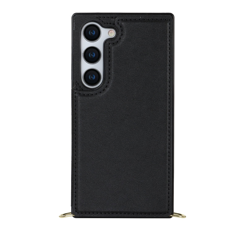 For Samsung Galaxy S23+ 5G Cross-body Square Double Buckle Flip Card Bag TPU+PU Case