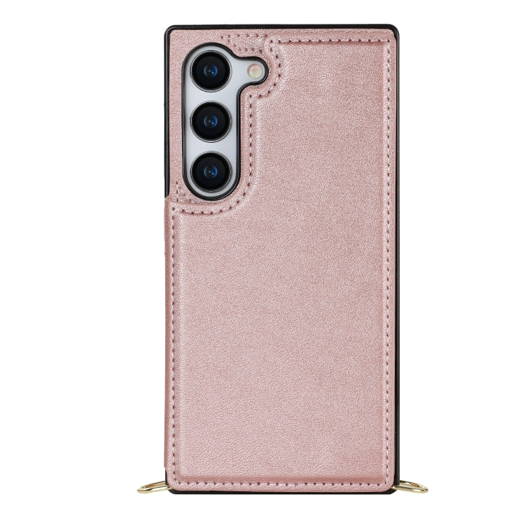 For Samsung Galaxy S23+ 5G Cross-body Square Double Buckle Flip Card Bag TPU+PU Case