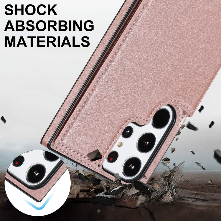 For Samsung Galaxy S23 Ultra 5G Cross-body Square Double Buckle Flip Card Bag TPU+PU Case