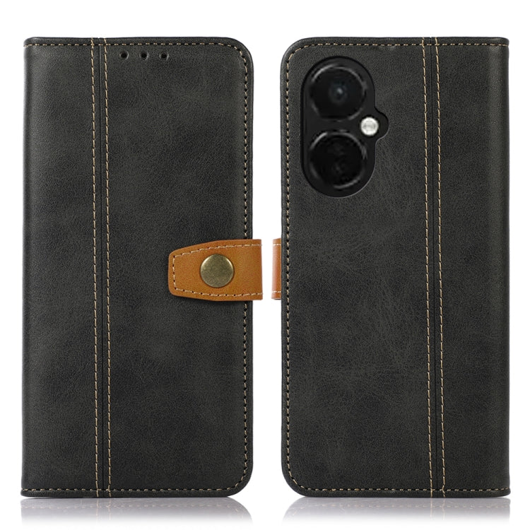 For OnePlus Nord CE 3 5G Stitching Thread Calf Texture Leather Phone Case