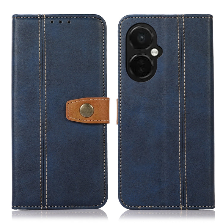 For OnePlus Nord CE 3 5G Stitching Thread Calf Texture Leather Phone Case