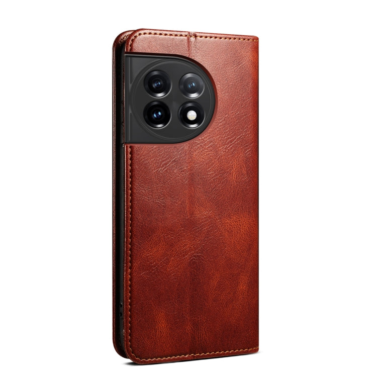 For OnePlus Ace 2 5G Oil Wax Crazy Horse Texture Leather Phone Case