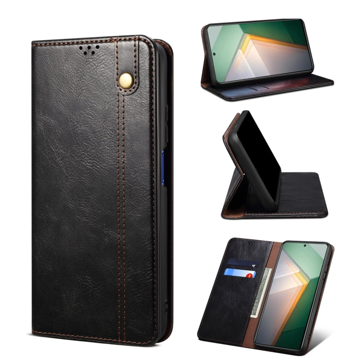 For vivo iQOO 11 Oil Wax Crazy Horse Texture Leather Phone Case