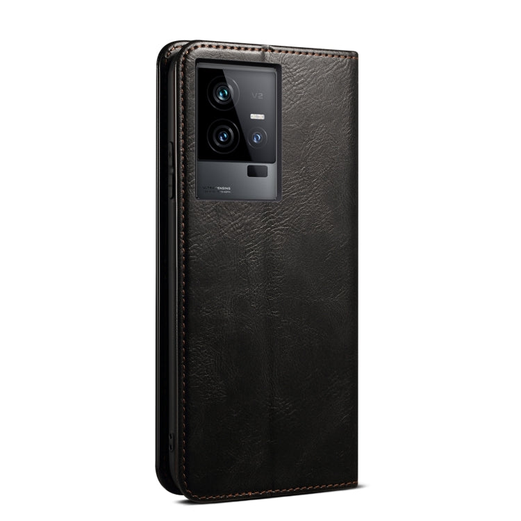 For vivo iQOO 11 Oil Wax Crazy Horse Texture Leather Phone Case