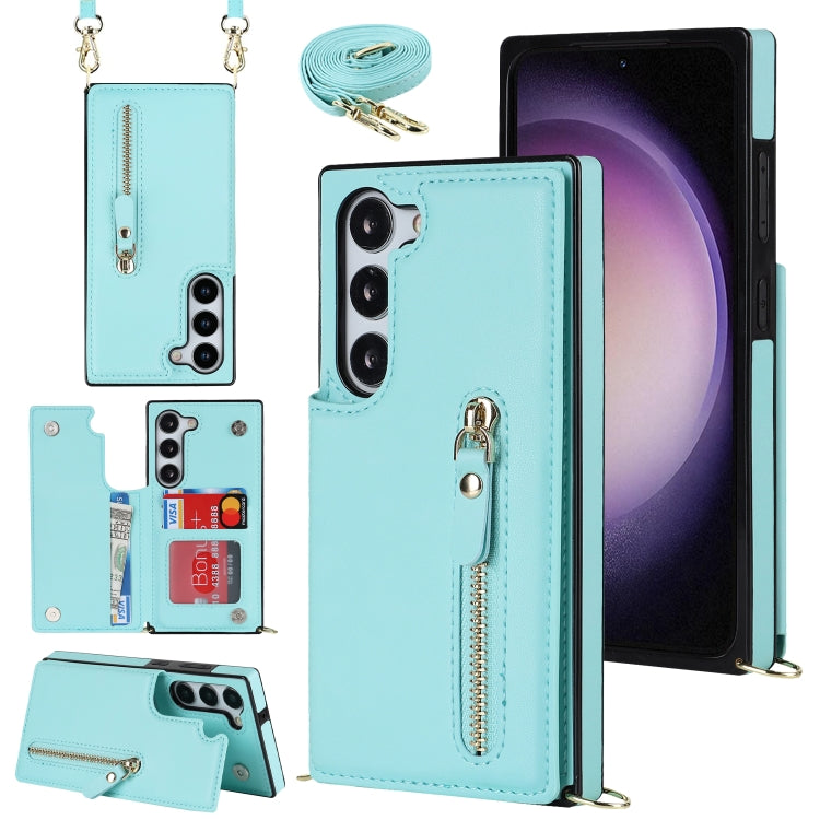For Samsung Galaxy S23 5G Cross-body Zipper Square Phone Case