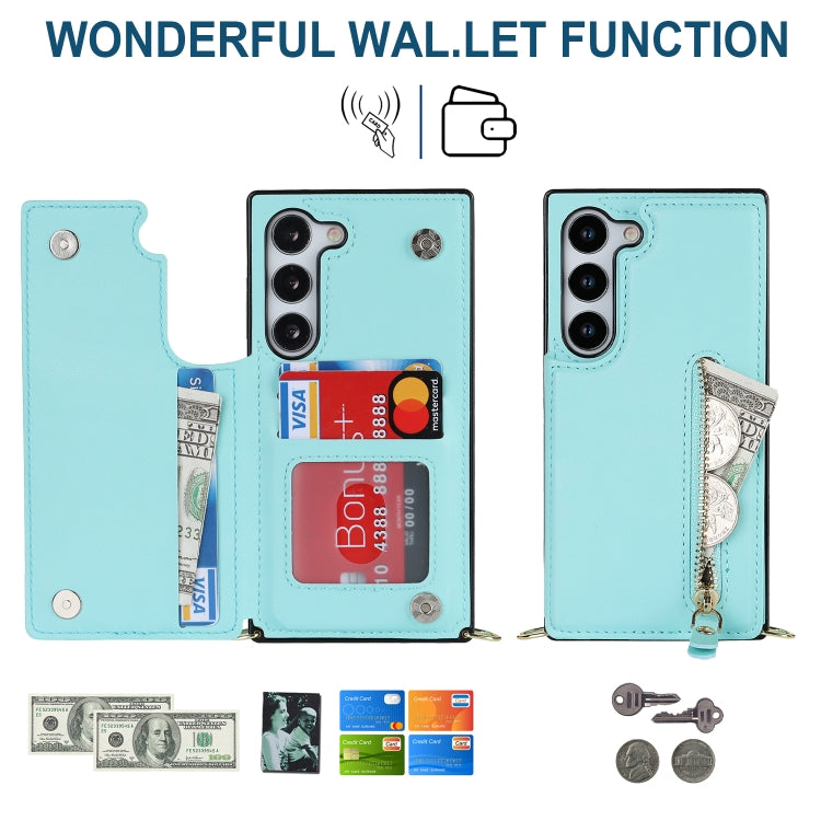 For Samsung Galaxy S23 5G Cross-body Zipper Square Phone Case