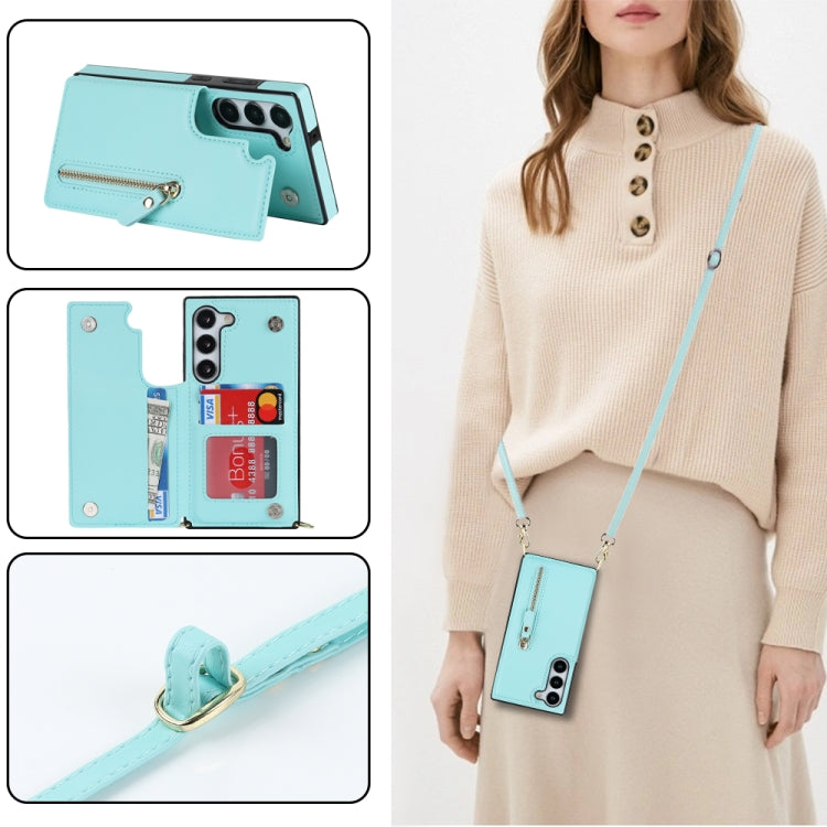 For Samsung Galaxy S23 5G Cross-body Zipper Square Phone Case