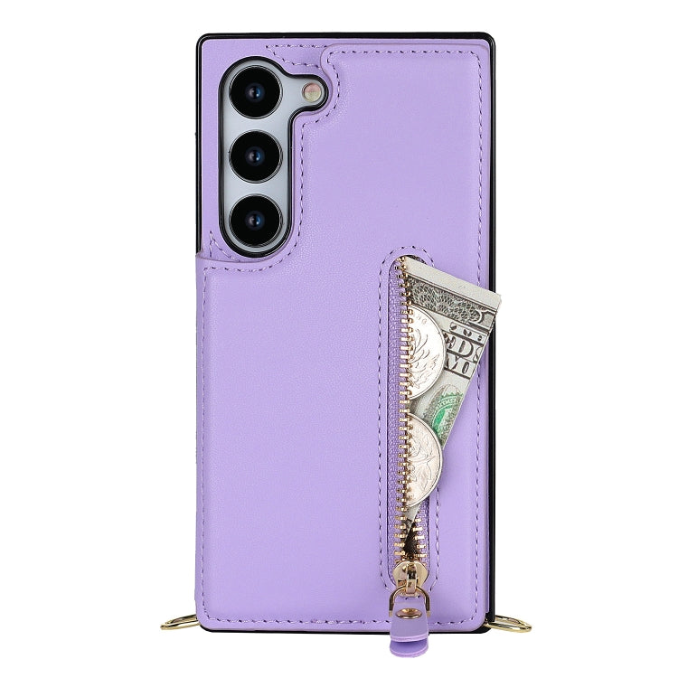 For Samsung Galaxy S23 5G Cross-body Zipper Square Phone Case