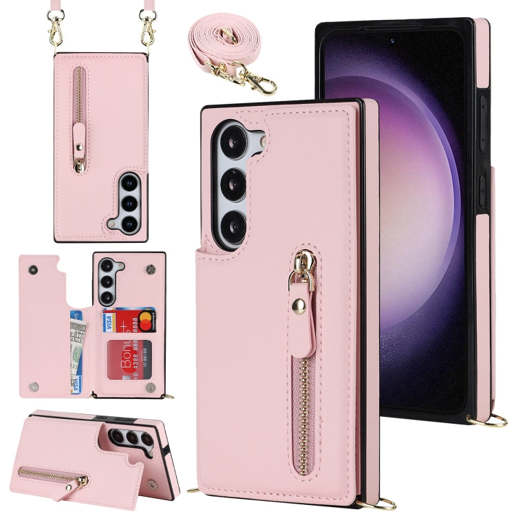 For Samsung Galaxy S23 5G Cross-body Zipper Square Phone Case