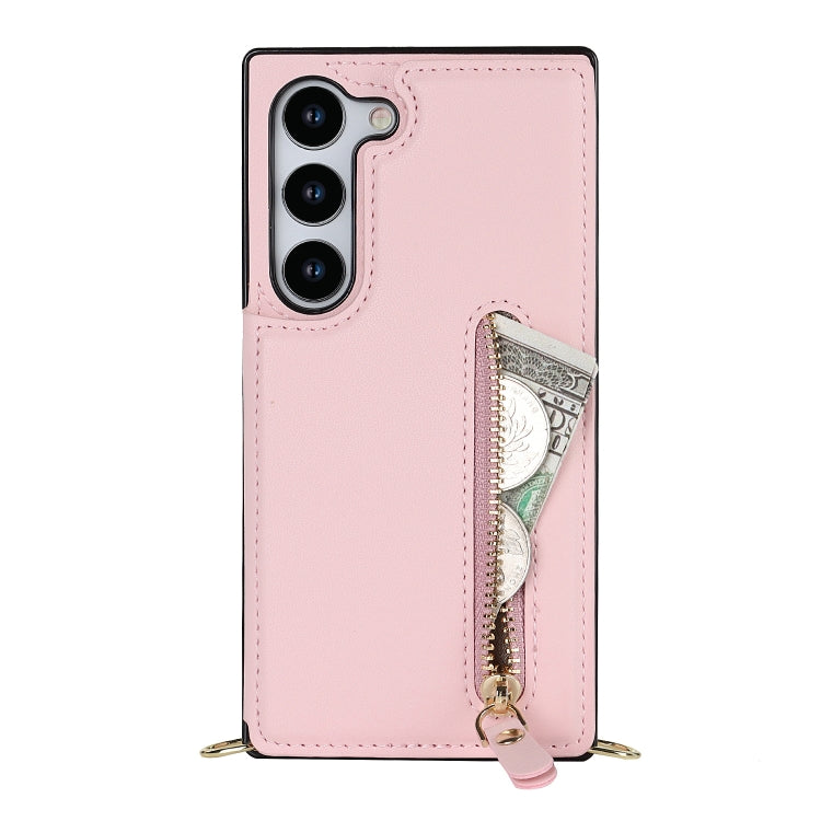 For Samsung Galaxy S23 5G Cross-body Zipper Square Phone Case