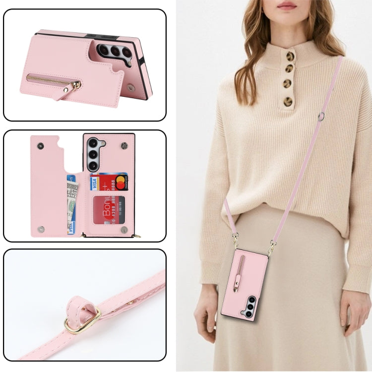 For Samsung Galaxy S23 5G Cross-body Zipper Square Phone Case