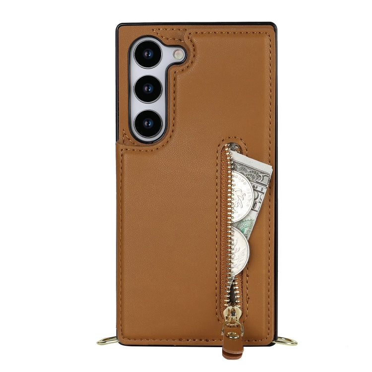 For Samsung Galaxy S23 5G Cross-body Zipper Square Phone Case