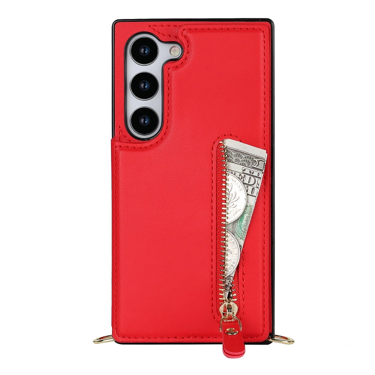 For Samsung Galaxy S23 5G Cross-body Zipper Square Phone Case