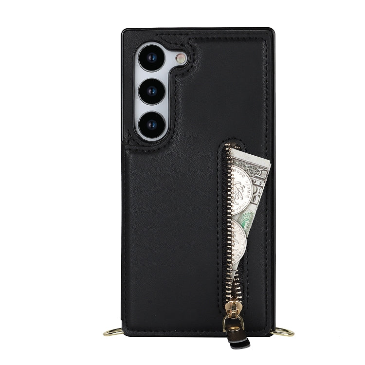 For Samsung Galaxy S23 5G Cross-body Zipper Square Phone Case