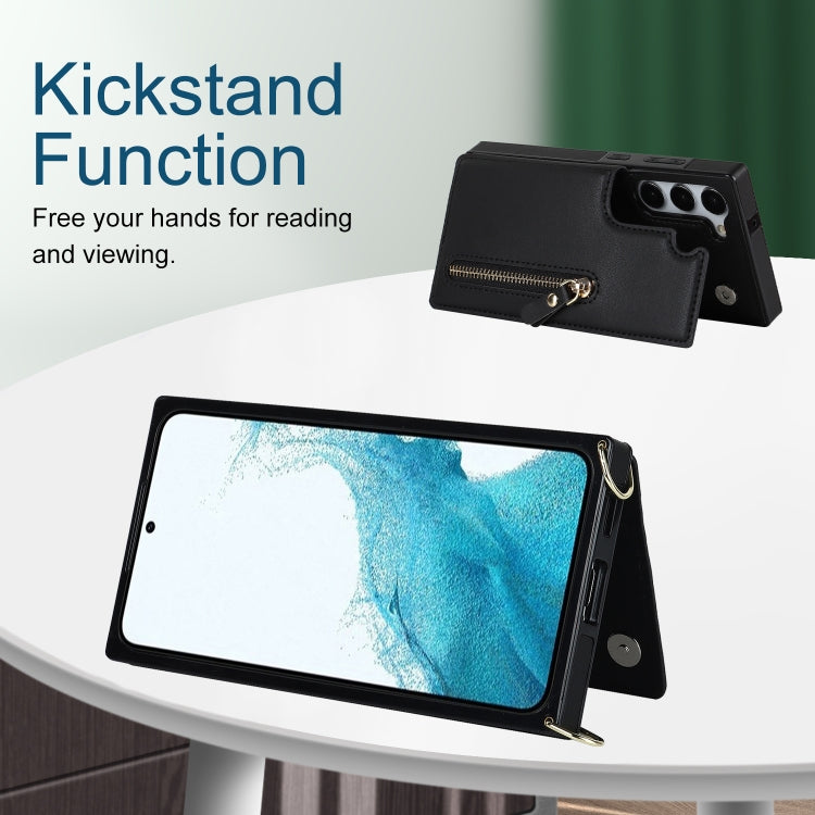 For Samsung Galaxy S23 5G Cross-body Zipper Square Phone Case