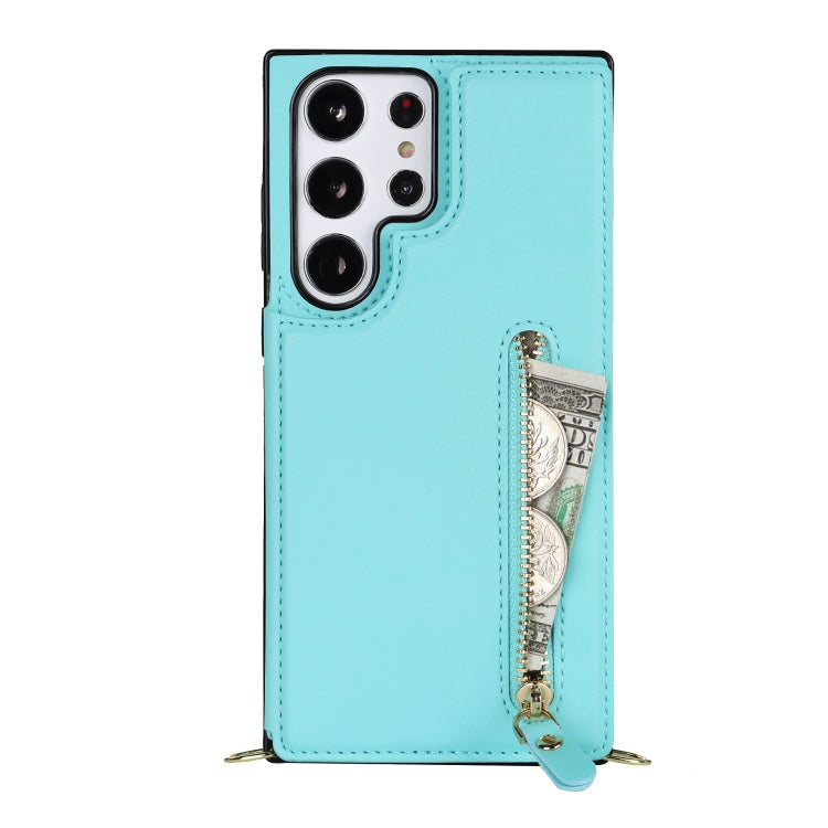 For Samsung Galaxy S23 Ultra 5G Cross-body Zipper Square Phone Case