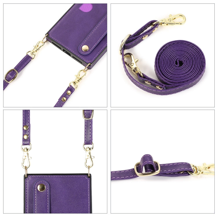 For Samsung Galaxy S23+ 5G Cross-body Wristband Holder Square Phone Case