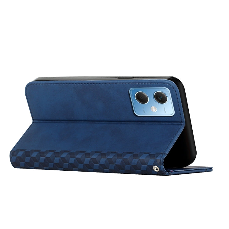 For Xiaomi Redmi Note 12 Global / Poco X5 5G Diamond Pattern Skin Feel Magnetic Leather Phone Case