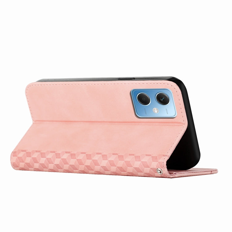For Xiaomi Redmi Note 12 Global / Poco X5 5G Diamond Pattern Skin Feel Magnetic Leather Phone Case