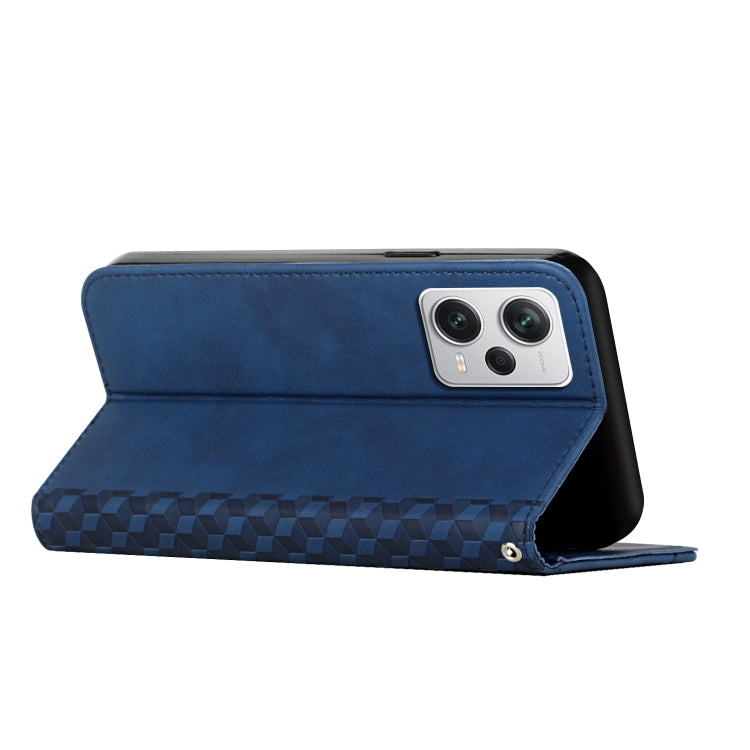 For Xiaomi Redmi Note 12 Pro 5G Global Diamond Pattern Skin Feel Magnetic Leather Phone Case