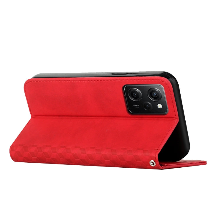 For Xiaomi Redmi Note 12 Pro Speed / Poco X5 Pro 5G Diamond Pattern Skin Feel Magnetic Leather Phone Case