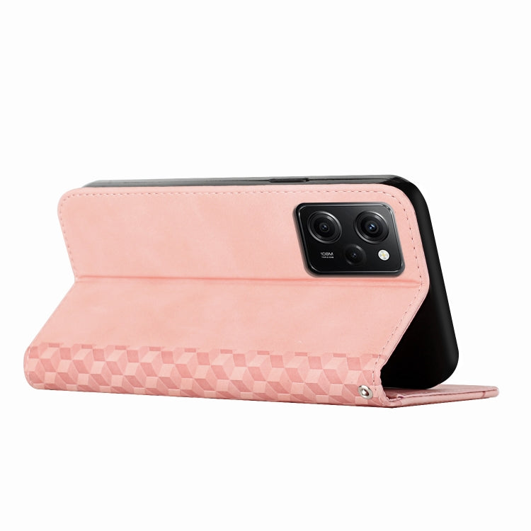 For Xiaomi Redmi Note 12 Pro Speed / Poco X5 Pro 5G Diamond Pattern Skin Feel Magnetic Leather Phone Case