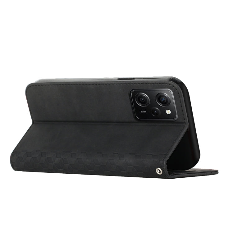 For Xiaomi Redmi Note 12 Pro Speed / Poco X5 Pro 5G Diamond Pattern Skin Feel Magnetic Leather Phone Case