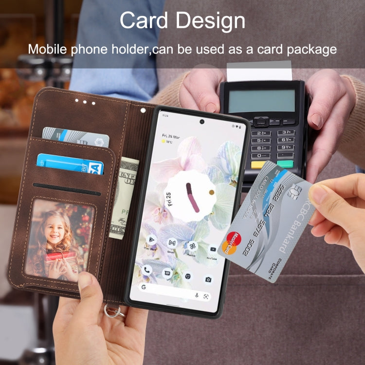 For Google Pixel 7A Skin-feel Flowers Embossed Wallet Leather Phone Case