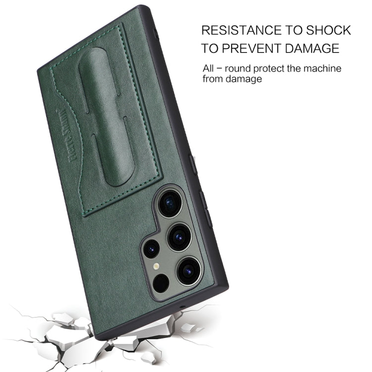 For Samsung Galaxy S23+ 5G Fierre Shann Full Coverage Protective Leather Phone Case