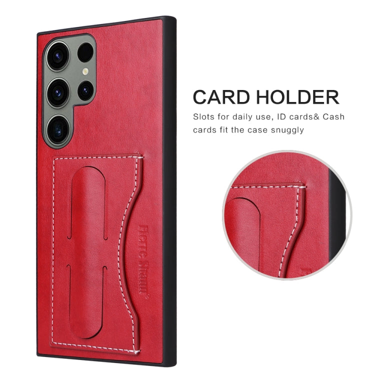 For Samsung Galaxy S23+ 5G Fierre Shann Full Coverage Protective Leather Phone Case