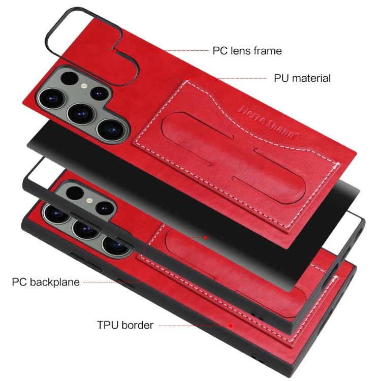 For Samsung Galaxy S23+ 5G Fierre Shann Full Coverage Protective Leather Phone Case