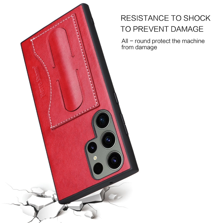 For Samsung Galaxy S23+ 5G Fierre Shann Full Coverage Protective Leather Phone Case