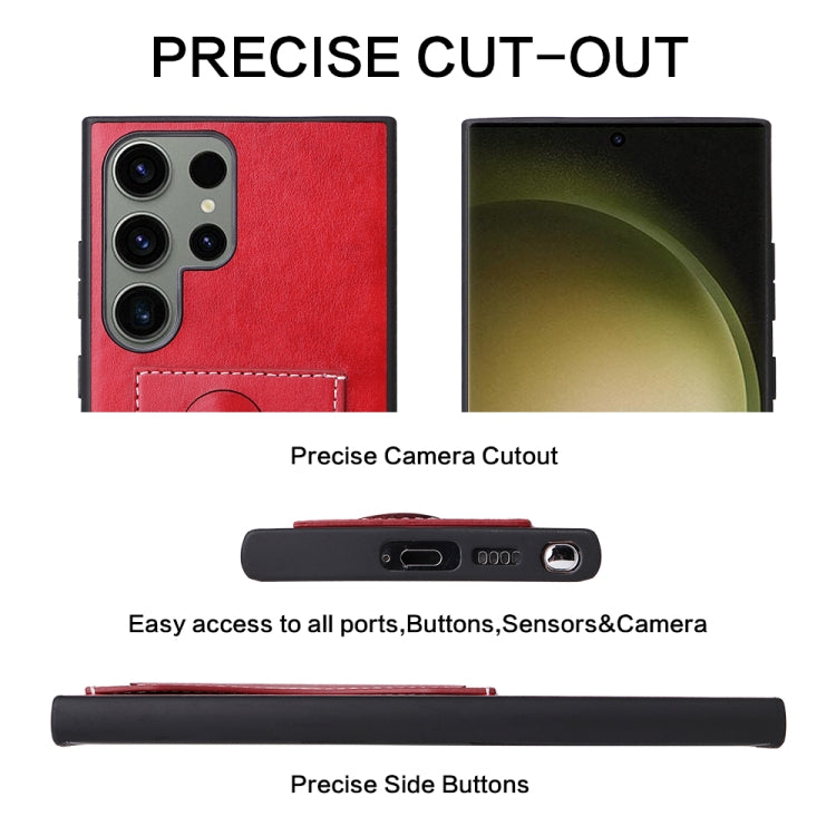 For Samsung Galaxy S23+ 5G Fierre Shann Full Coverage Protective Leather Phone Case