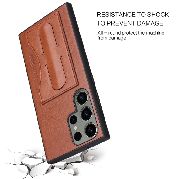 For Samsung Galaxy S23+ 5G Fierre Shann Full Coverage Protective Leather Phone Case