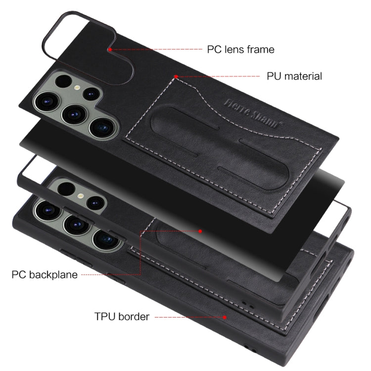 For Samsung Galaxy S23+ 5G Fierre Shann Full Coverage Protective Leather Phone Case