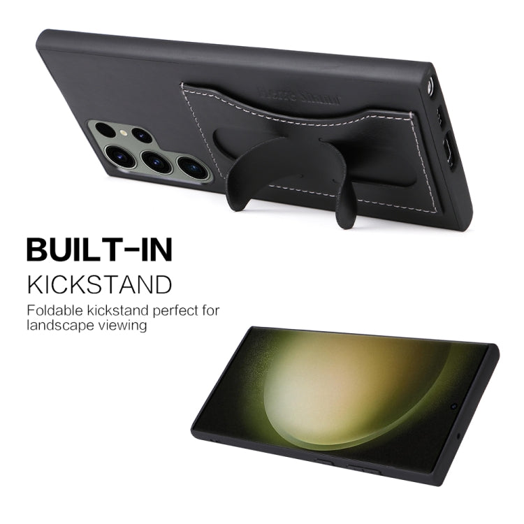 For Samsung Galaxy S23+ 5G Fierre Shann Full Coverage Protective Leather Phone Case