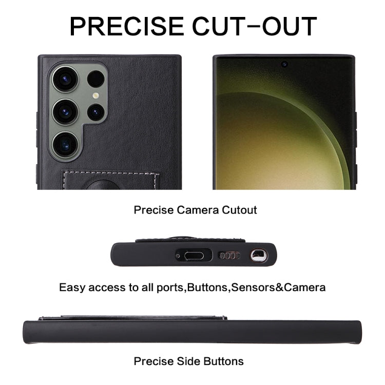 For Samsung Galaxy S23+ 5G Fierre Shann Full Coverage Protective Leather Phone Case